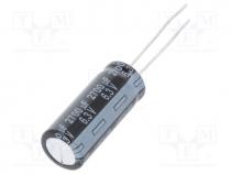 Capacitor  electrolytic, low impedance, THT, 1800uF, 16VDC, 20%