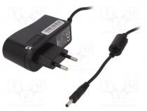 Power supply  switched-mode, voltage source, 5VDC, 2A, 10W, plug