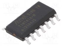 IC  AVR microcontroller, EEPROM  128B, SRAM  256B, Flash  4kB, SO14