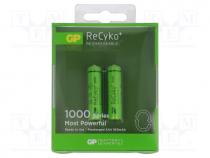 Re-battery  Ni-MH, AAA,R3, 1.2V, 950mAh, ReCyko+, Ø10.5x44.5mm