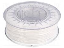 Filament  PET-G, Ø  1.75mm, white, 220÷250C, 1kg