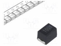 Inductor  ferrite, SMD, 1812, 10uH, 250mA, 1.6, Q  50, ftest  2.52MHz