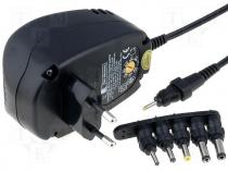 Regulated power supplyPlug set, 1,5-12V, 500mA
