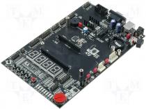 Board for applications with microcontrollers ST7FLITE49