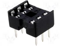 Socket for DIL ICs 6pin 7,62mm RM2,5mm