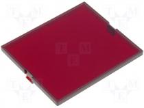 Red transparent panel for DIN rail mounted boxes