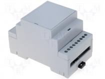 Box for DIN rail mounting 53mm 9/9pin