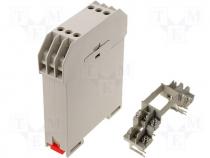 Enclosure for DIN rail,with 12 terminals 22,5x81,8x99mm