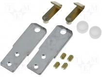 Swing door kit set of hinge supports for front plate