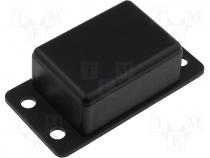 Enclosure with flanged 62x32x20mm screw black