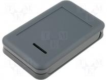 Enclosure Soft Case M Gray with cap. battery-milled