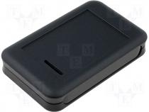 Enclosure Soft Case M Black with cap. battery-milled