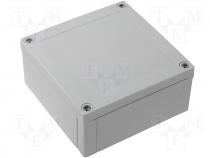 Fibox enclosure MNX ABS 130x130x60mm cover grey