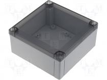 ABS plastic enclosure 130x130x60 tranparent cover