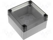 Fibox enclosure MNX ABS 130x130x75 cover transparent