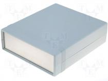 Polystyrene panel enclosure, grey 180x155x52mm