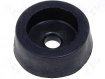 Rubber foot 12,5mm screwed in hole 3mm