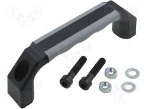 Handle with mounting holes173,6x54,5x28 PA black