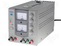 Power supply 0-30V/3A, 5V/1A analog