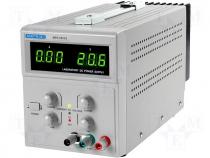 Power supply, adjustable voltage and current 0-60V/3A