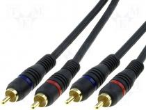 Cable, 2x RCA plug-2x RCA plug 2m