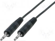 Cable, plug JACK 3,5 mono -plug JACK 3,5 mono, 1,2m