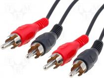 Cable, 2x plug RCA-2x plug RCA, 5m