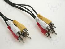 Cable, 4x plug RCA-4x plug RCA, 1,5m