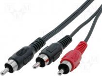 Cable, phono plug-2x phono plug, 1,5m