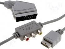Cable, plug PLAYSTATIONSocket RCA - plug SCART