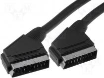 Cable, SCART-SCART common shield, 1,5m