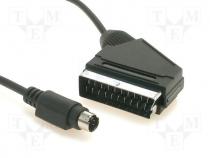 Cable, plug SCART 21pin- plug SVHS 4pin, 1,5m