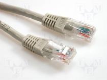 Patching cable without shield cat.5 RJ45 grey 3m 1:1