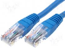 Cable UTP cat.5E 2xRJ45 7,5m blue 1:1