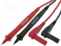Set of test leads 1,2m 4mm banana/needle probes