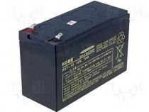 Rechargeable acid cell 12V 7,0Ah 151x65x94mm