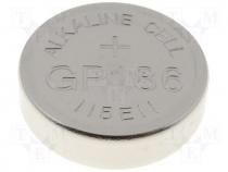 Alkaline coin battery 1,5V dia 11,6x4,2mm GP