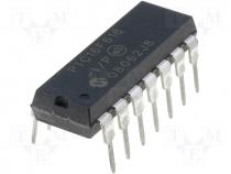 Integrated circuit CPU 2k Flash, 20MHz, 128 RAM DIP14