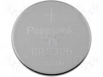 Lithium coin bat. BR2325 3V 165mAh dia23x2,5 Panasonic