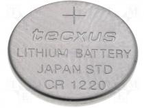 Lithium coin battery 3V 35mAh dia. 12x2mm Tecxus