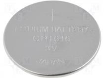 Lithium coin battery 3V 42mAh dia 16x1,6mm GP