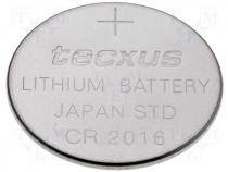 Lithium coin battery 3V dia. 20x1,6mm Tecxus