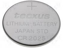 Lithium coin battery 3V dia. 20x2,5mm Tecxus