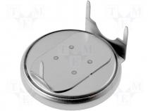 Lithium coin battery 3V 3pin RM17,8 low profile