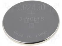 Lithium coin battery 3V 270mAh dia 24x3,0mm GP