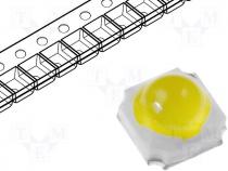 LED 0.5W SMD ceramic warm white 27lm 80 with lens