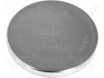 Lithium coin battery 3V 610mAh fi 24,5x5mm GP