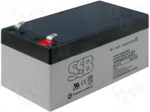 Rechargeable acid cell 12V 3,4Ah 134x67x60mm