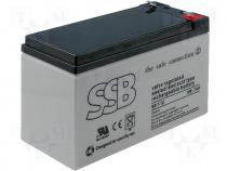 Rechargeable acid cell 12V 151x65x94mm 7Ah
