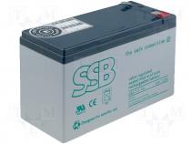 Rechargeable acid cell 12V 7,2Ah 151x65x94mm long life
